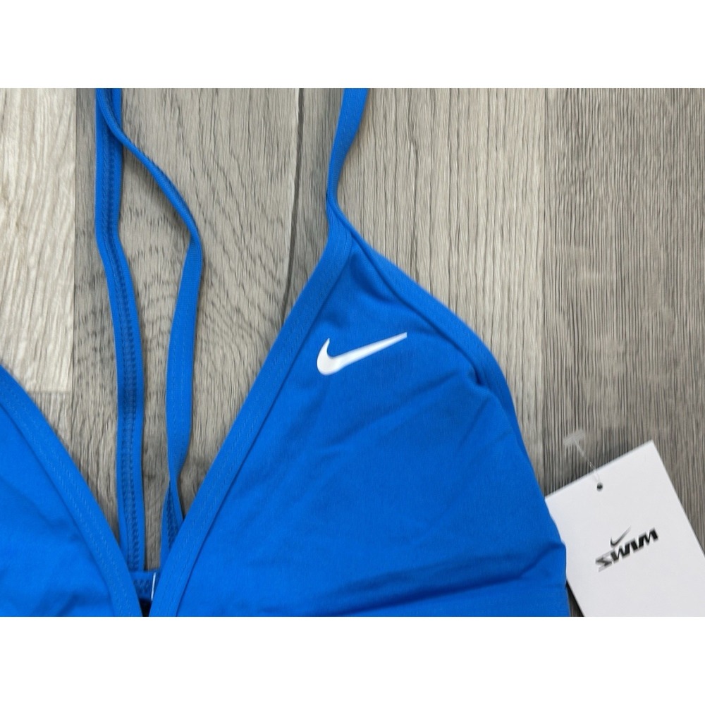 Nike Hydrastrong Women's Blue Bikini Swimsuit Top Size Large NWT MSRP: $40 - Picture 2 of 9